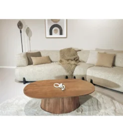 Stolik kawowy SELVETOR 120 cm drewno mango