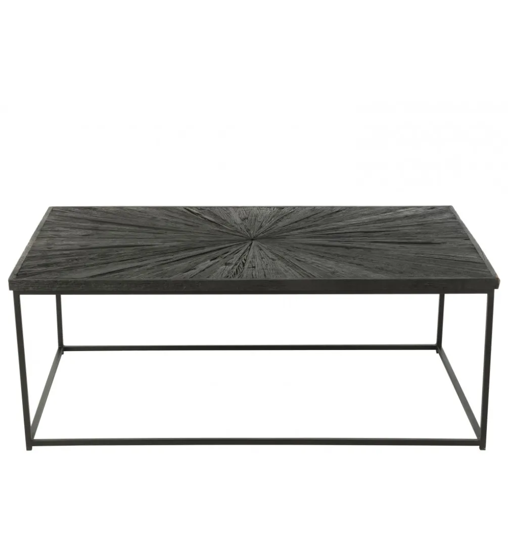 Stolik kawowy Shanil 120 cm drewno czarny