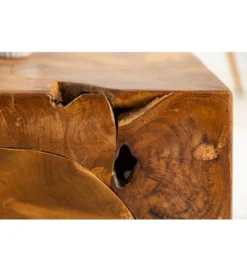 Stolik kawowy SHARK 90 cm drewno Teak