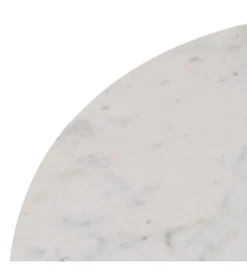 Stolik kawowy SPINDIMA 80 cm drewno mango marmur