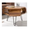 Stolik kawowy SPIN RETRO 60 cm drewno Sheesham
