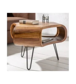 Stolik kawowy SPIN RETRO 60 cm drewno Sheesham