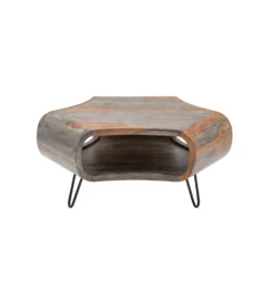 Stolik kawowy SPIN RETRO 70 cm drewno Sheesham