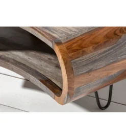 Stolik kawowy SPIN RETRO 70 cm drewno Sheesham