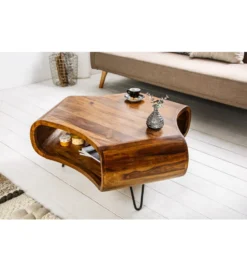 Stolik kawowy SPIN RETRO drewno Sheesham