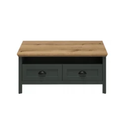 Stolik kawowy STANTON 101 cm w optyce dębu Evoke Ciemnozielony