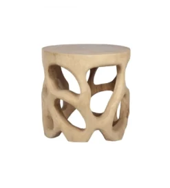 Stolik kawowy SUAR 50 cm drewno suar naturalne