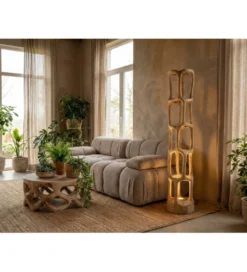 Stolik kawowy SUAR 70 cm drewno suar naturalne