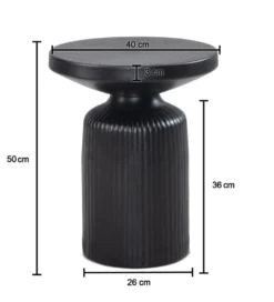 Stolik kawowy SUZAM 40 cm czarny
