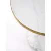 Stolik kawowy TALBI 50 cm w optyce białego marmuru