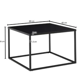 Stolik kawowy TECHANGO 60 cm czarny