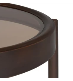 Stolik kawowy TERVO 61 cm ciemno brązowy