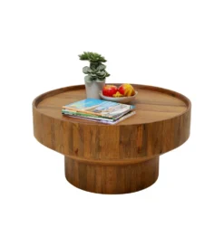 Stolik kawowy TESSA 80 cm drewno mango