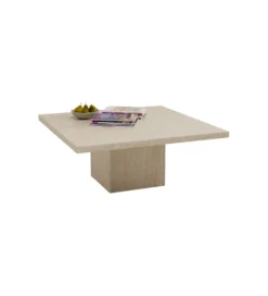 Stolik kawowy TRAVERTINO 100 x 100 cm naturalny