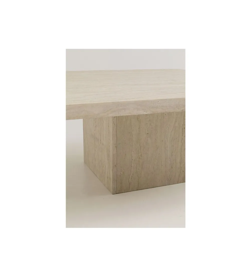 Stolik kawowy TRAVERTINO 100 x 100 cm naturalny