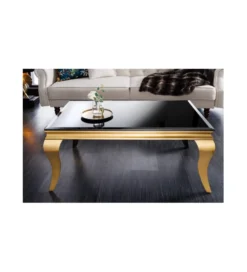 Stolik kawowy TRENTINO Modern Barock 100 cm czarny