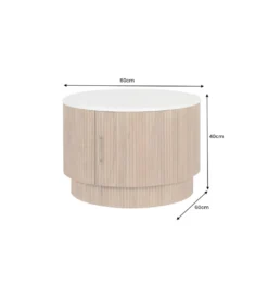 Stolik kawowy TRES CHIC 60 cm drewno mango naturalny