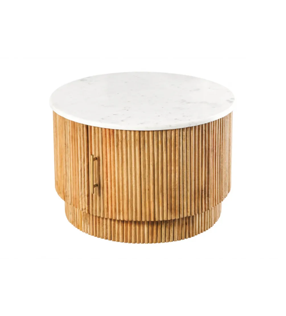 Stolik kawowy TRES CHIC 60 cm drewno mango naturalny