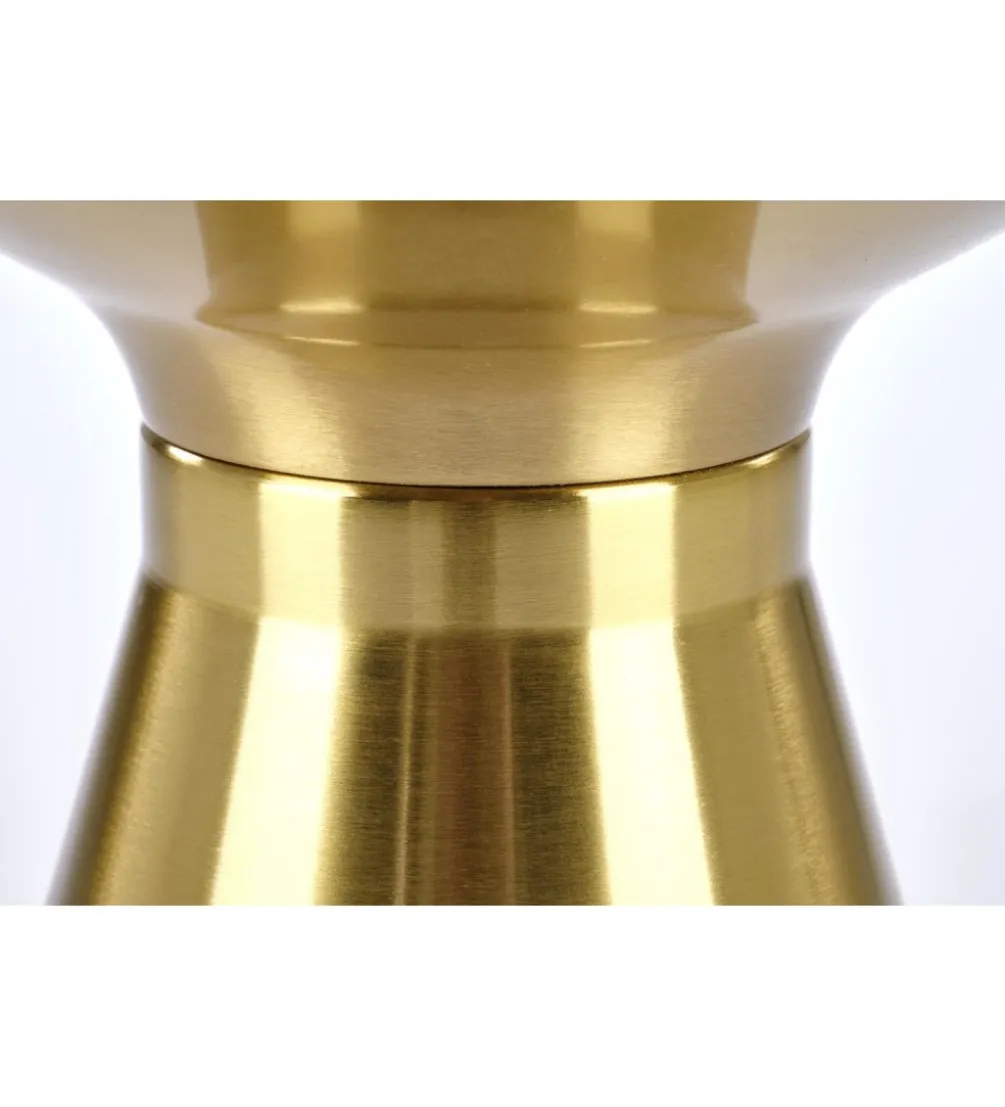 Stolik kawowy TRIBECA 50 cm ceramika w optyce czarnego marmuru