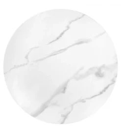 Stolik kawowy TRIBECA 50 cm ceramika w optyce białego marmuru