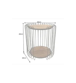 Stolik kawowy TRUE ELEMENTS 46 cm  drewno akacjowe czarny naturalny