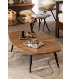 Stolik kawowy UDINE 120 cm drewno teak