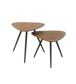 Stolik kawowy UDINE set 2 drewno teak