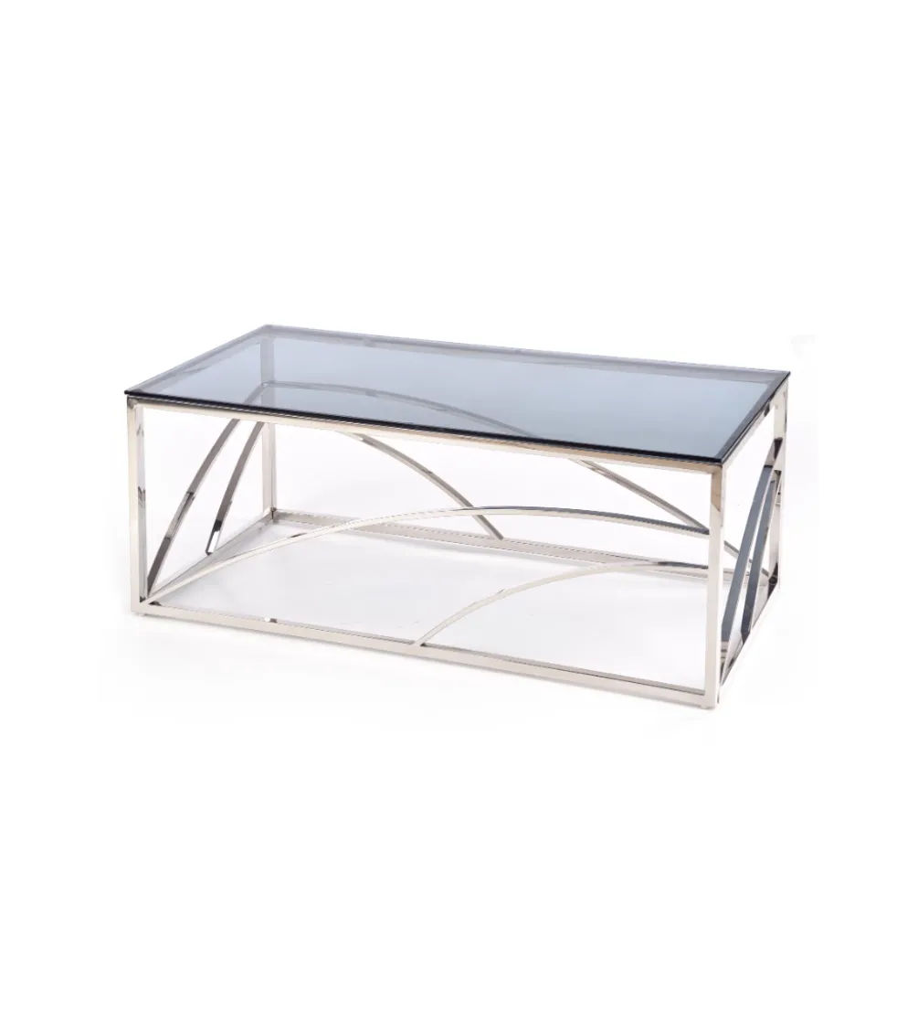 Stolik kawowy UNIVERSE 120 cm srebrny