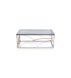 Stolik kawowy UNIVERSE 120 cm srebrny