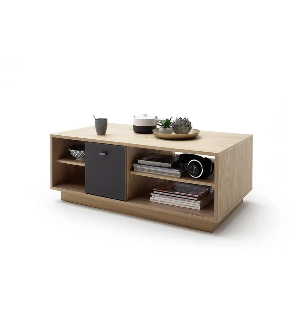 Stolik kawowy VALENCIA 115 cm antracytowo naturalny