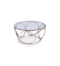 Stolik kawowy VENUS 80 cm srebrny