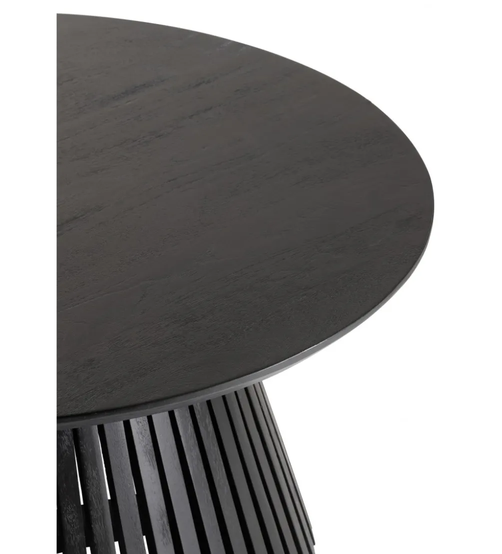 Stolik kawowy VINCENT 90 cm drewno mango czarny