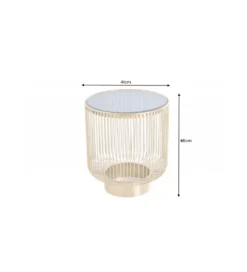 Stolik kawowy Vittel 41 cm czarno złoty