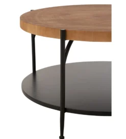 Stolik kawowy VONI 80 cm w optyce drewna