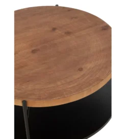Stolik kawowy VONI 80 cm w optyce drewna