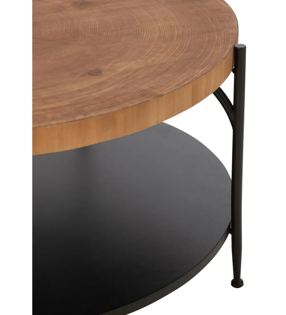 Stolik kawowy VONI 80 cm w optyce drewna