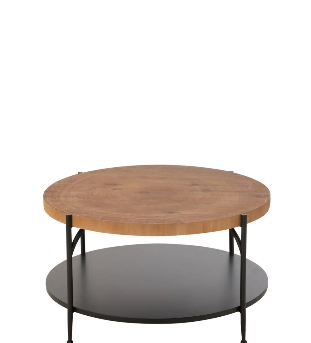 Stolik kawowy VONI 80 cm w optyce drewna