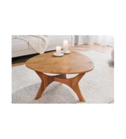 Stolik kawowy WELS 70 cm drewno akacja honey