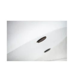 Stolik kawowy WHITE 60 cm biały z blatem z drewna Mango