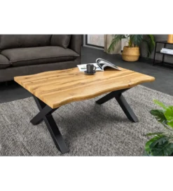 Stolik kawowy WILD 90 cm wygląd naturalnego dębu