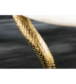 Stolik kawowy WILDLIFE COBRA 60 cm złoty biały marmur