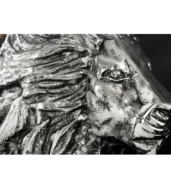 Stolik kawowy WILDLIFE LION 60 cm antyczne srebro