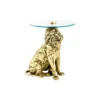 Stolik kawowy WILDLIFE LION 60 cm antyczne złoto