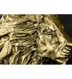 Stolik kawowy WILDLIFE LION 60 cm antyczne złoto