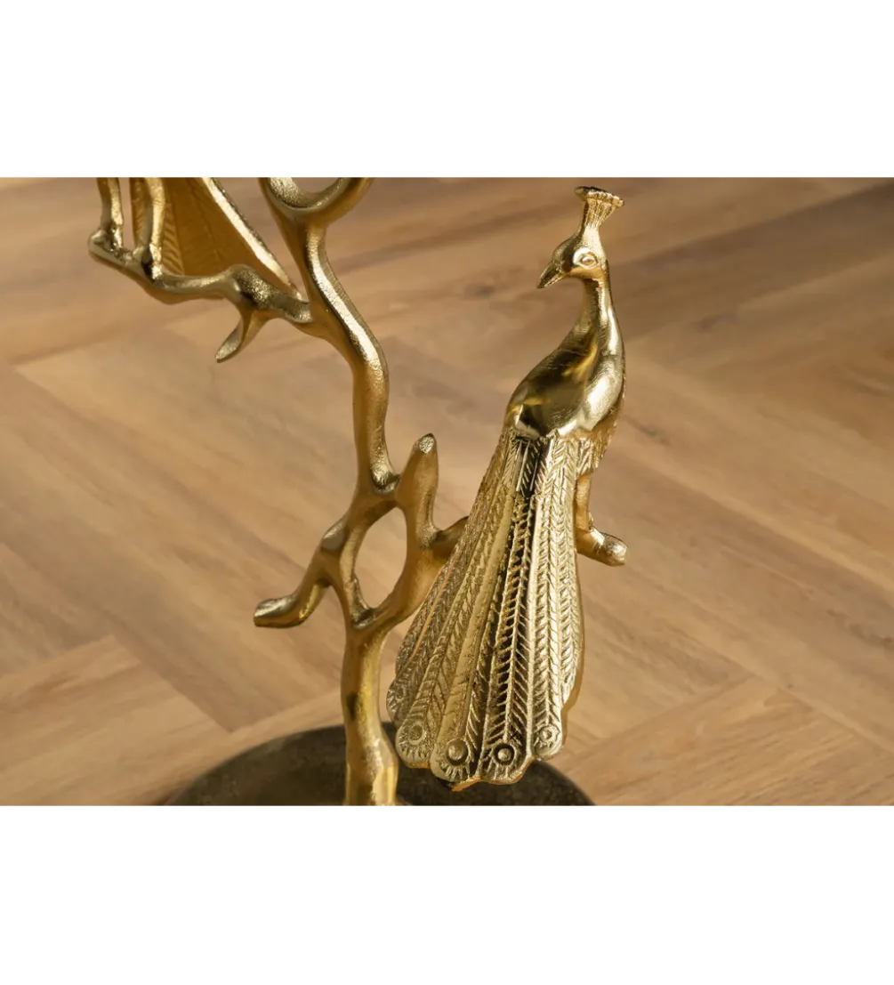Stolik kawowy WILDLIFE PEACOCK 60 cm złoty