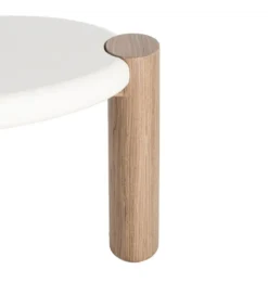 Stolik kawowy WINAS 125 cm biały naturalny