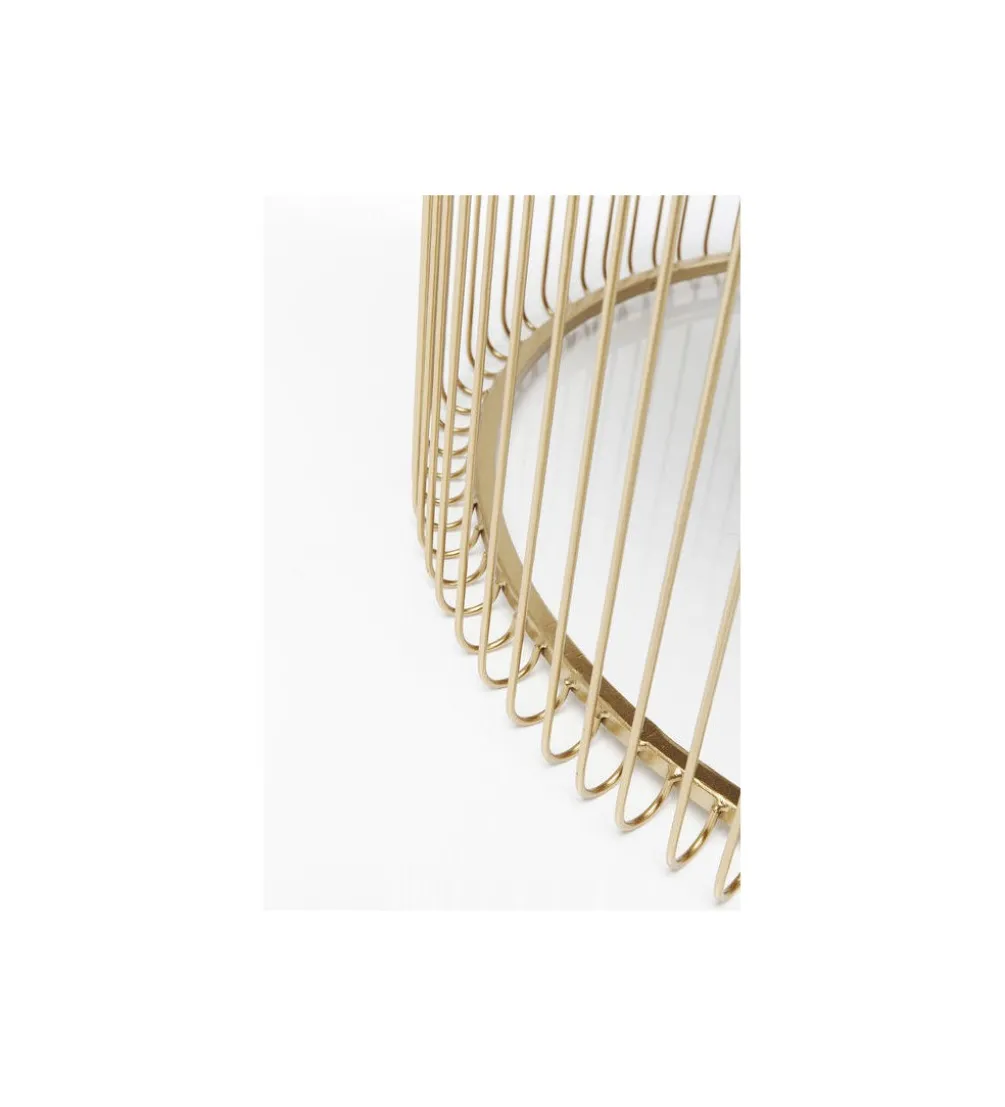 Stolik kawowy Wire Brass set 2 złoty