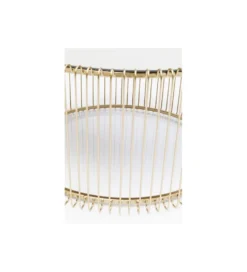 Stolik kawowy Wire Brass set 2 złoty