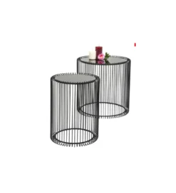 Stolik kawowy Wire set zestaw 2 czarny