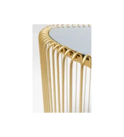 Stolik kawowy Wire Triangle set 2 złoty